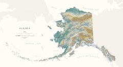Alaska Fine Art Print Map